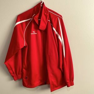 Oversized soccer jacket- red, Diadora, large